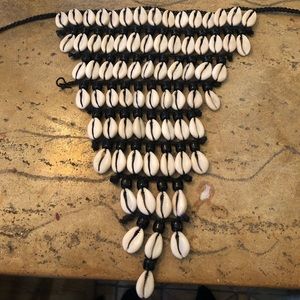 Cowry shell halter necklace from Jamaica